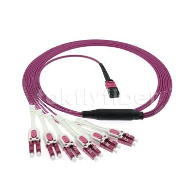 China 12F MPO To 6 LC Duplex Uniboot Fiber Optic Trunk Cable MM OM4 For Network Cabling for sale