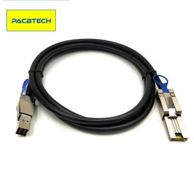 China FTTH Mini SAS HD SFF-8644 to QSFP (SFF-8436) SAS Hybrid Cable, 30AWG, 100-Ohm, 2 m (6.6ft) for sale