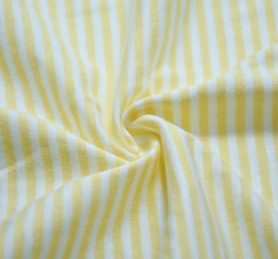 China Textiles Breathable Anti-bacteria Knitted Striped Plain Tank Top Bamboo Cotton Fabric For Pajamas Baby Clothing for sale