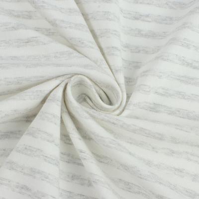 China Textile Manufacturer Breathable Soft Stripe 95% Cotton And 5% Spandex Elastic Plain Tank Top Fabric For Baby Clothing for sale