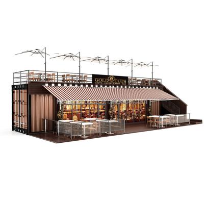 China 2022 Coastal Pop Up 40ft Container Shop Coffe Shop Container Cafe Container Cafe Interior Design for sale