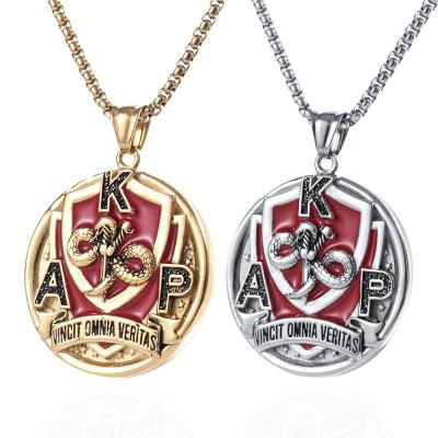 China Trendy Fashion Necklace Pendant Jewelry With Stainess Enamel Akrho AKP Steel Pendant Without Chain for sale