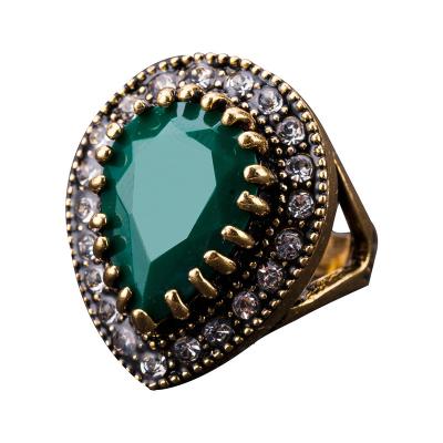 China Fashion CLASSIC Vintage Bohemian Women's Ring Golden Plated Ring Size 7-10 for sale