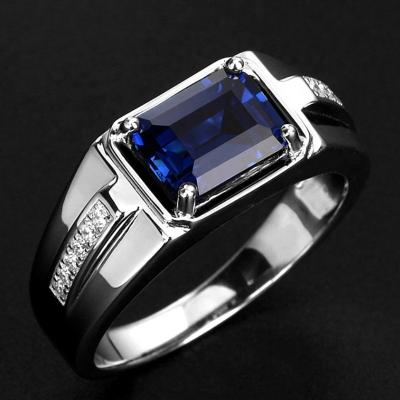 China Fashion Stainless Steel Jewelry AAA Zircon Rings Wedding Band Size 7-13 for sale