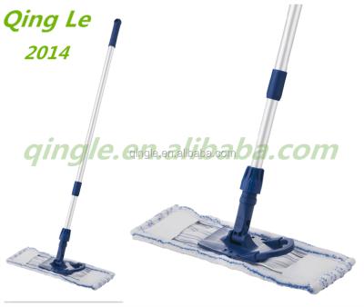 China 2016 Sustainable New Floor Microfiber Cleaning Flat Mop , Metal Frame Folding Mop With Aluminum Telescopic Handle for sale