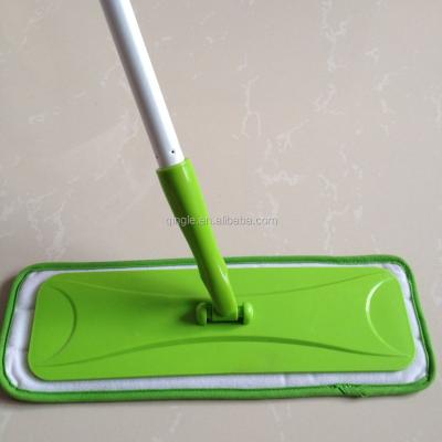 China Sustainable Microfiber and Chenille spinning flat mop, household broom, woden dedicated floor mop with super adsorption for sale