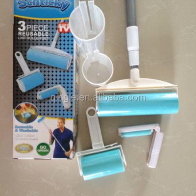 China Manual Professional Professional Cleaning Sticky Fiber Roller Set, Dirt Dust Cleaning Brush, Silicon Stick Fiber Roller for sale