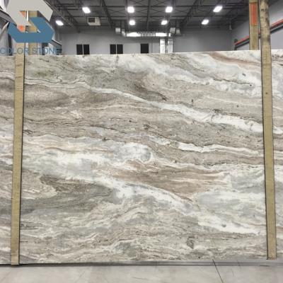 China Modern high quality cheap polished fantasian brown marble slab of great imagination for sale