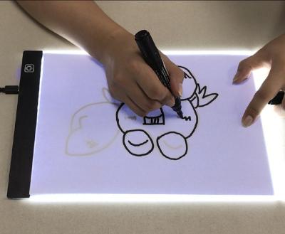 China 3 Level Dimmable Plastic Led Copy Protection Drawing Board For Baby Toys A5 Size Painting Educational Toys Creativity For Kids for sale