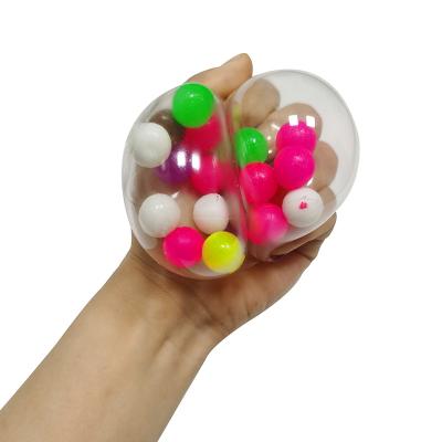 China TPR Clear Stress Balls Autism Mood Squeeze Relief Toy Funny Gadget Vent Toy Kids Christmas Gift for sale