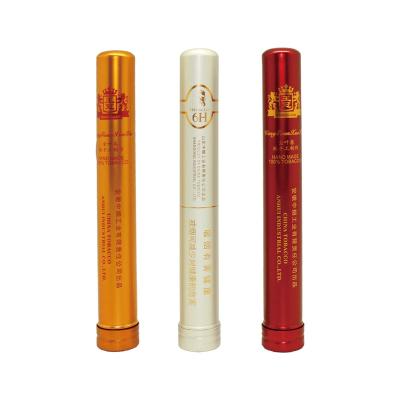 China Unique Custom Logo Material Metal Aluminum Cigar Tube Package Eco - Friendly And Recyclable for sale