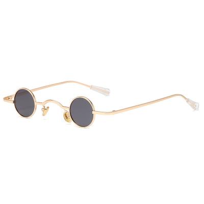 China Funny Vintage Street Photography Glass Round Steampunk Punks Small Polarized Simple Sun Glasses Women's Sunglasses for sale