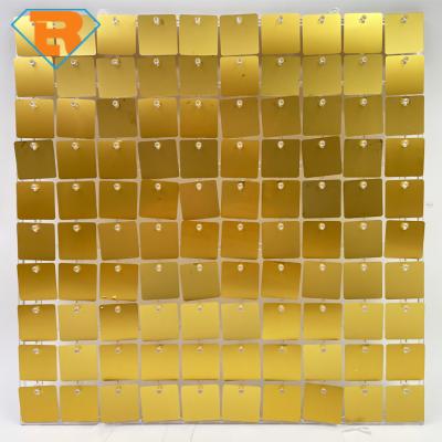 China Modern MattGold Click Panel Shimmer Sequin Backdrop Locking Set For Wedding Birthday Party Decoration for sale