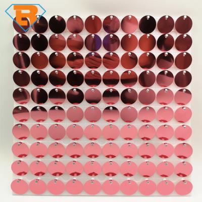 China White PET Panel Rose Gold Color Shimmer Sequin Backdrop Back Wall For Wedding Birthday Party Decoration for sale