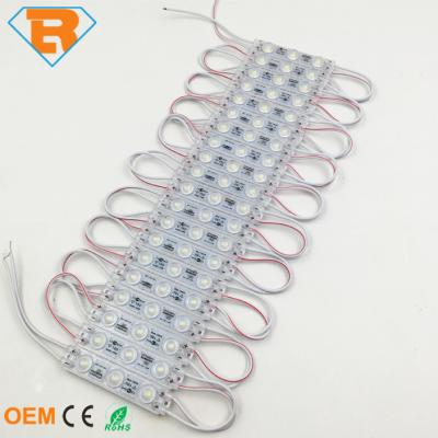 China Waterproof AlGaInP IP67 LED DC12V Ultrasonic Manufacturing Module 3SMD 2835 1.5W With Optical Lens Aluminum PCB for sale