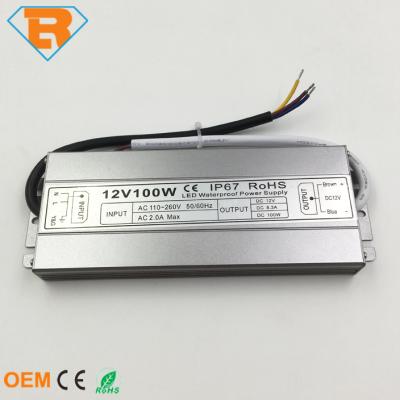 China IP67 Iron Shell Power Supply Waterproof LED AC110V-AC260V to DC12V DC24V for led strip led module lighting for sale