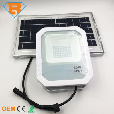 China Waterproof IP67 50W LED LANDSCAPE Solar Flood Light With Remote Control for sale