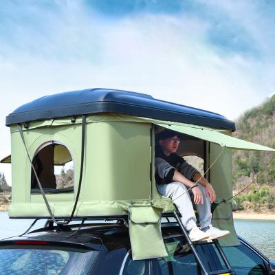 China Straight Bracing Type High Quality Aluminum Car Outdoor Rooftop Tent Camping 2-3 Person Roof Top Tent Soft Shell for sale