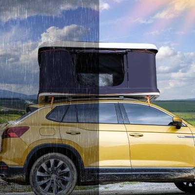 China Straight Bracing Type GOOD TOP Full Aluminum Alloy Polyester Cotton Folding Car Roof Top Tent With Non-deformed Sponge and Telescopic Ladder for sale