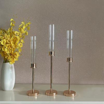 China Wedding event concert gold iron candlestick wedding decoration background decoration wholesale wedding centerpiece for sale