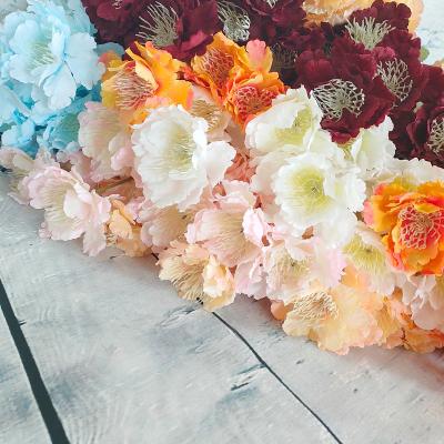 China Senwei silk fabric simulated flower factory direct sale snow 6 peony seven colors radiate fake flower decoration simulation home flower for sale