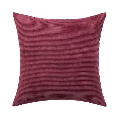 China Wholesale Anti-static Stripe Pattern Colorful Corduroy Velvet Throw Cushion Case For Home Decoration Christmas Bedding Room Living Room Sofa for sale