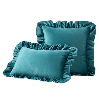 China Hot Sale Solid Colors Fringe Velvet Throw Cushion Anti-static Throw Cushion Case For Home Decoration Christmas Bedding Room Living Room Sofa for sale