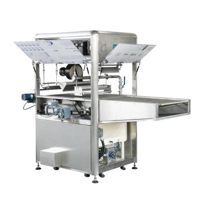 China Snack factory chocolate coating machine/chocolate enrober with cooling tunnel for sale for sale