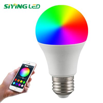 China Residential Light Bulb Mobile Phone AAP Control A60 E27 Smart Light 7W 9W RGB Led Light Bulb for sale