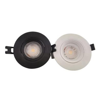 China GU10 modern indoor light 2700k/4000k/6500k replaceable 60 degree ra>80 PF>0.5 5w 7w led down light for sale