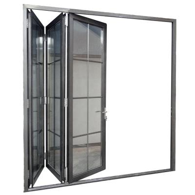 China Waterproof Bi Fold Shower Accordion Glass Door Economic Prices Cheap Folding Doors for sale