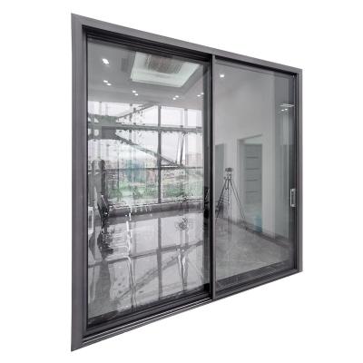 China Sliding Luxury Aluminum Exterior Double Glass Sliding Entry Door for sale