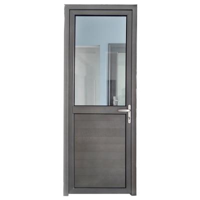 China WANJIA Waterproof Aluminum Swing Door Hinged Single Doors Style Casement French Door for sale