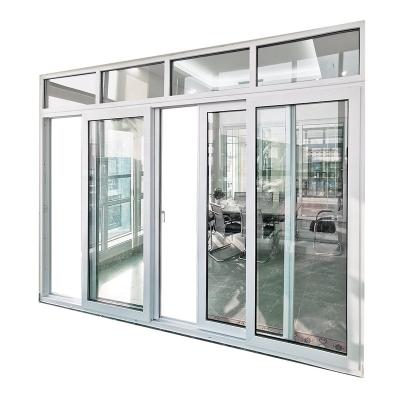 China WANJIA Modern Double Glass PVC Windows And Doors PVC Sliding Door PVC Doors for sale