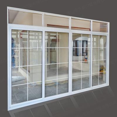 China Waterproof Double Upvc Glass Pvc Large Sliding Glass Doors Upvc Sliding Doors for sale