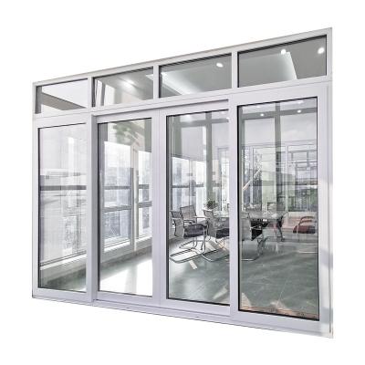 China PVC profile frame doors upvc sliding glass door waterproof plastic sliding door for sale