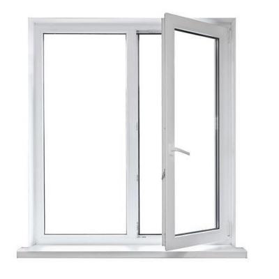 China French style WANJIA PVC swing soundproof swing window American style double glazed upvc casement windows for sale