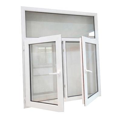 China European style swing pvc ventanas and clear upvc frame profile stained glass designs for sale