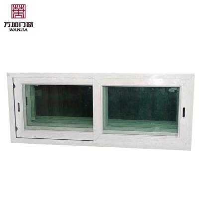 China Small Folding Screen PVC Sliding Windows With Stained Glass for sale