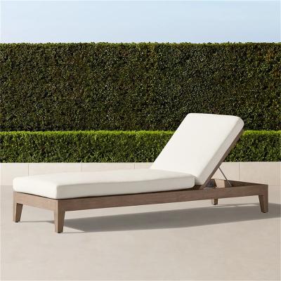 China Modern Adjustable Teak Wooden Lounge Chair Beach Furniture Outdoor Patio Sun Sofas for sale