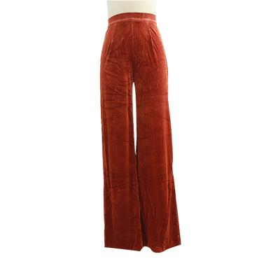 China 2020 New Arrival High Quality Polyester Women's Pants Wholesale Red Wide-Leg Cheap Pants Anti-wrinkle Casual Streetwear Pants for sale