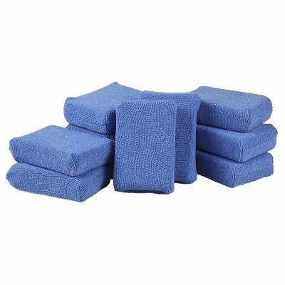 China Car Sponge Blue Microfiber Cleaner Sponges Buffing Polishing Pads For Car Washing/Car Cleaning for sale