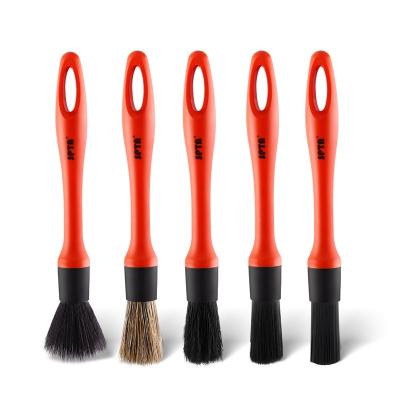 China Auto Detailing Products SPTA New 5pcs Set Soft Hair Rim Brush Car Detailing Brush Car Cleaning Brush for sale