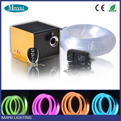 China Aluminum fiber optic sauna light with white 12W RGBW LED+twinkle wheel and fiber optic strands for sale