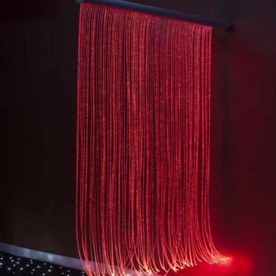 China Sparkle 750m/ROLL Fiber Optic Waterfall Light Aluminum Plastic Curtain Using 1.0mm Glossy Fiber Optic With Clear PVC Coating for sale