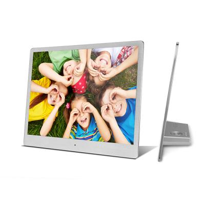 China 9.7 Inch Super Thin Ribbon Digital Photo Base Frame Hd Clock 3.5mm for sale