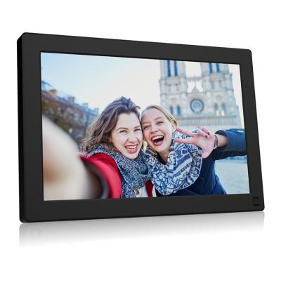 China High Quality Digital Clock Photo Frame Hang On The Wall 10.1 Inch With Motion Sensor for sale