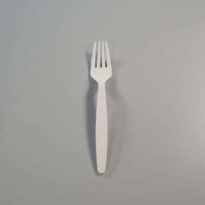 China 7 Inch Disposable Heavy Duty Disposable Reusable Biodegradable Cornstarch Bio Based Fork for sale