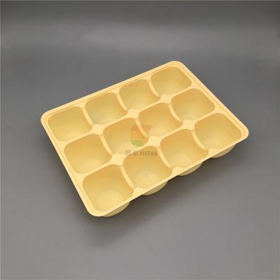 China Sustainable Factory New Style Customized PLA CPLA Biodegradable Compostable 15 Cell 12 Holes Quail Egg Tray for sale