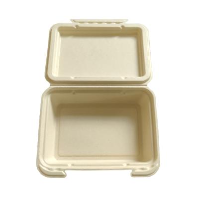 China Eco Friendly Disposable 9x6 Bagasse Clamshell for sale